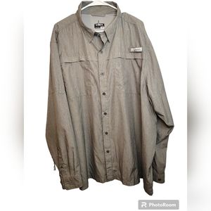 Habit 40+ Solar-Factor Vented Shirt XXL Silver Fishing Lightweight Long Sleeves